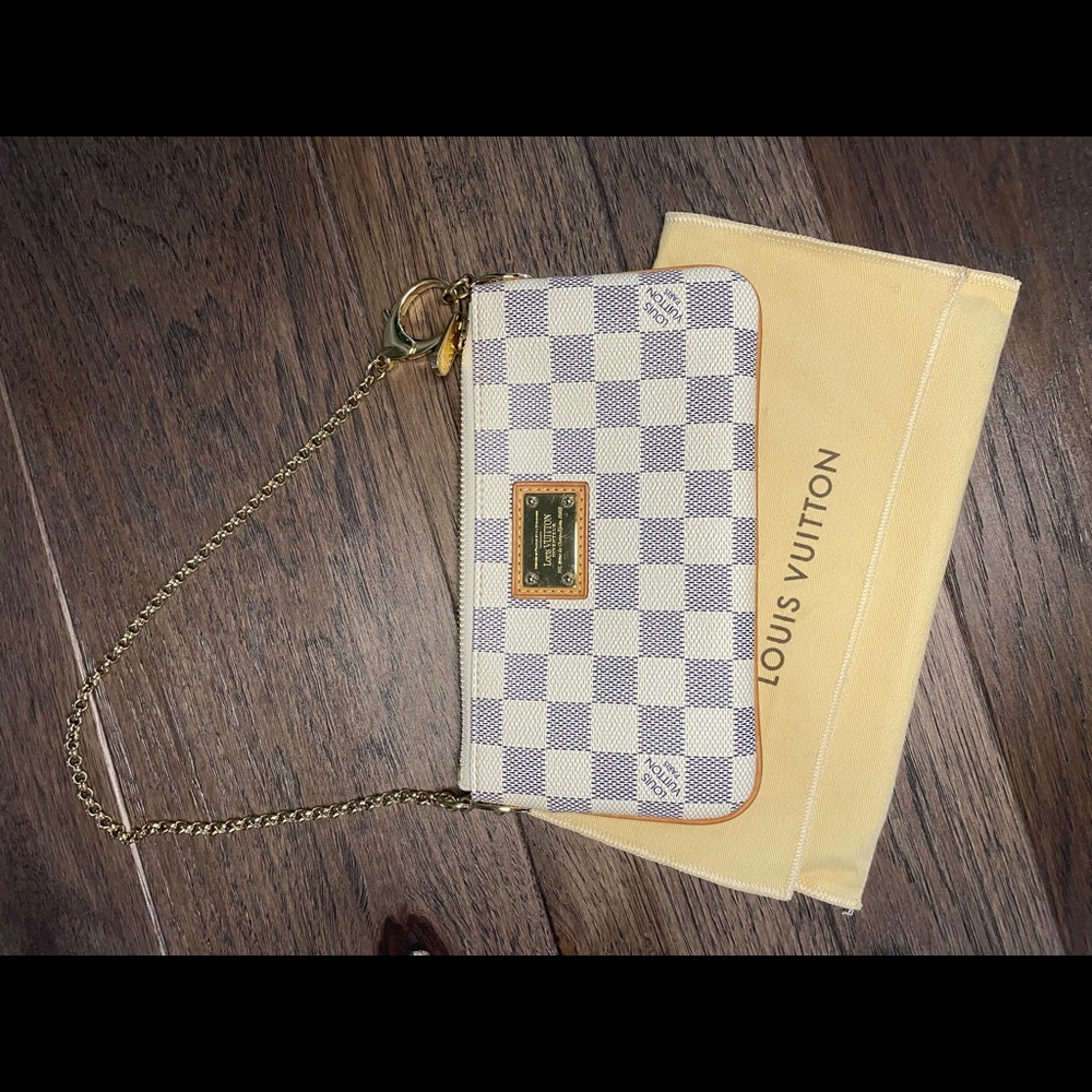Louis Vuitton Pochette MM Chain Bag Damier Azur